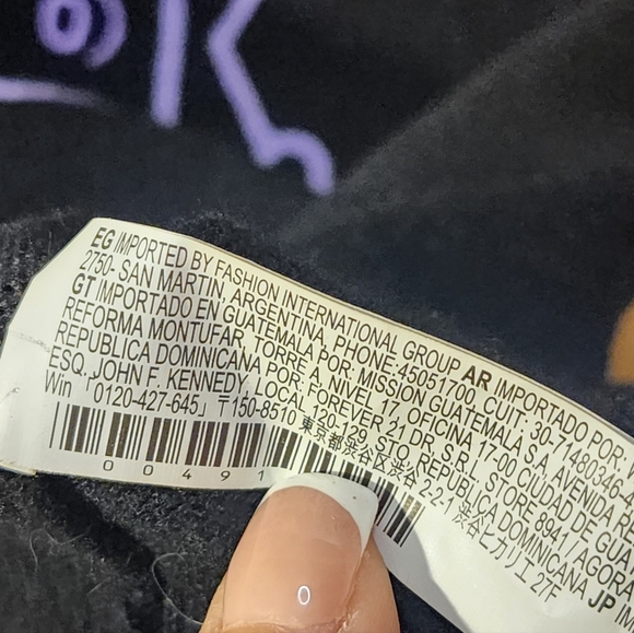 Hello Kitty and friends and Forever21 Kuromi Black Cardigan with Chain Detail L - Picture 5 of 12